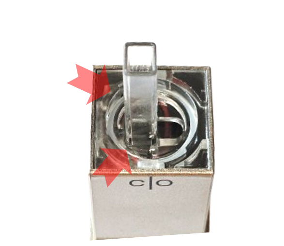 Airless separation tube — top view